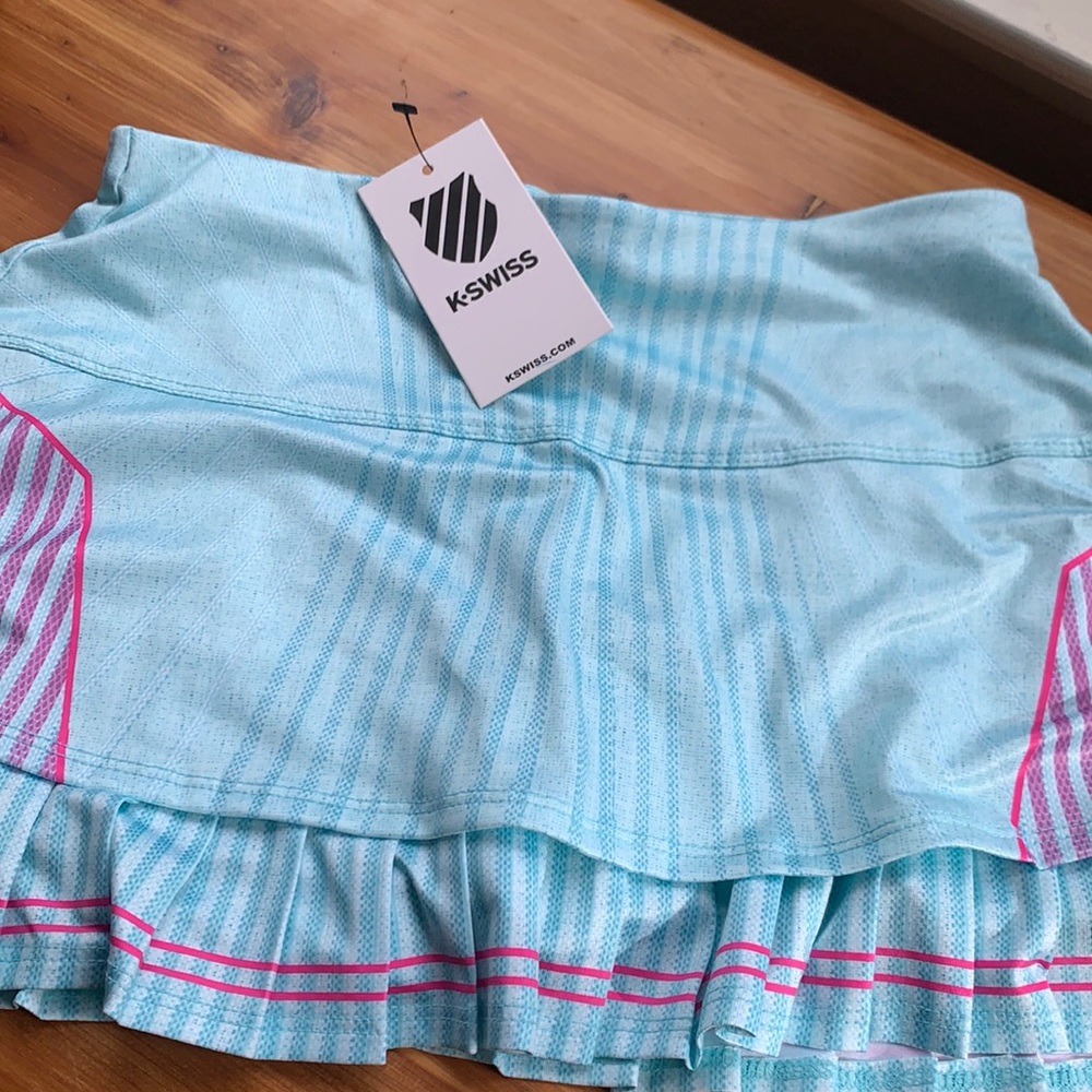 K-Swiss skirt with shorts size xs 12" pleated angel